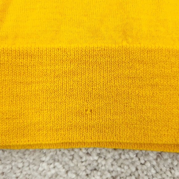 Banana Republic Sweater Womens Extra Small Yellow Striped 100% Merino Wool - Picture 4 of 9